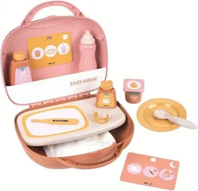 Produktbild von Baby Nurse Schminkkoffer, Puppen-Pflegeset mit 13 Zubehörteilen, Ab 3 Jahren, Französische Herstellung