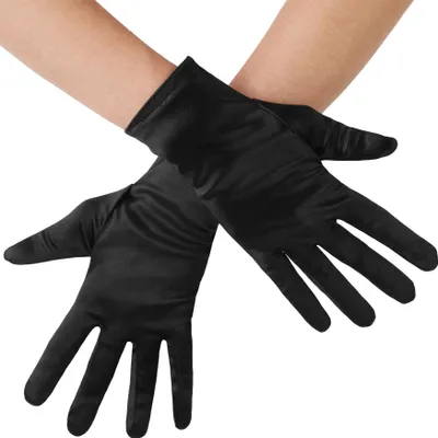 Produktbild von Satin-Handschuhe - schwarz