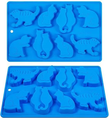 Produktbild von Eiswürfelform für Katzen – Silikon – Set mit 2 Stück – 27,3 x 17,4 cm