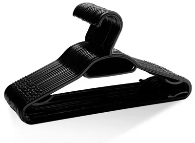 Productafbeelding van Kledinghangers, 5-in-1, 30 stuks, kunststof, antislip, met ophangstang en riemhaken, voor de garderobe