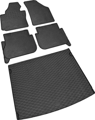 Produktbild von Passgenaue Gummifußmatten und Laderaumwanne von Z4L passend für VW Caddy 5 Sitzer ab 2005 bis 2021