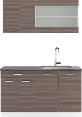 Produktbild von Singleküche Vicco R-Line Edelgrau 140 cm , AP Anthrazit, Model 42742