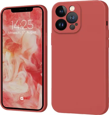 Produktbild von Hülle für iPhone 12 Pro Case Cover Bumper Silikon Softgrip Schutzhülle Farbe: Rot