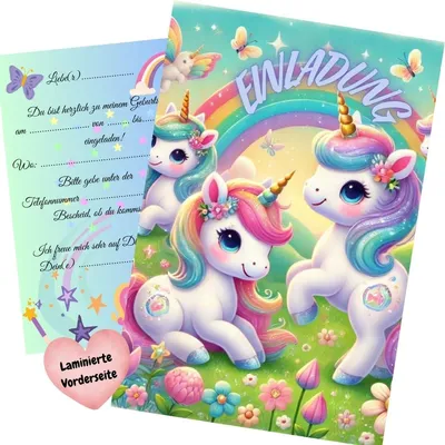 Produktbild von Einladungskarte Kindergeburtstag - das perfekte 10er-Set Einladungskarten für einen unvergesslichen Kindergeburtstag, geeignet für Jungen und Mädchen