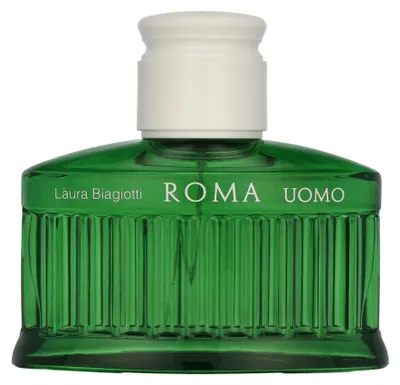 Produktbild von Laura Biagiotti Roma Uomo Green Swing, Männer, 75 ml, Nicht nachfüllbare Flasche, Bergamotte, Kardamom, Quitte, Geranium, Tonka-Bohne, Veilchen (Blatt), Kaschmirholz, Zedernholz, Vetiver