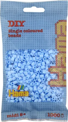 Produktbild von Hama Beutel mit 1000 Midi-Bügelperlen pastell-eisblau