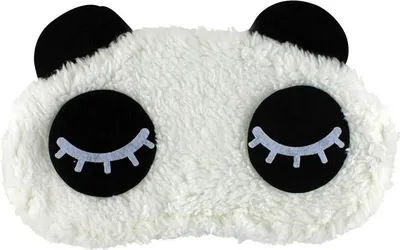 Image de Panda Yeux Fermés, Masque de Sommeil Fluffy pour Voyage et Détente
