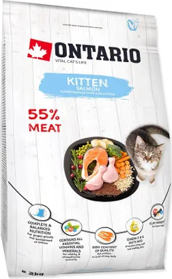 Productafbeelding van Kittenvoer Ontario, zalm, 2 kg
