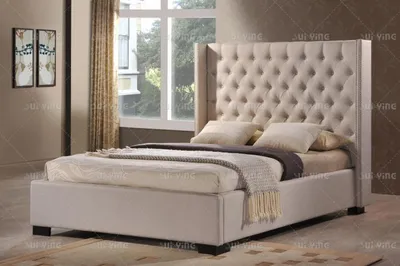 Produktbild von Chesterfield Schlaf Zimmer Doppel Betten Design Leder Luxus Bett Hotel Gestell