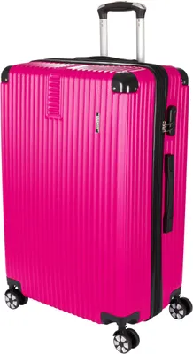 Zdjęcie produktu dla BRUBAKER Walizka podróżna z twardą skorupą London – walizka na kółkach z zamkiem szyfrowym i 4 kółkami – walizka trolley 49 x 76,5 x 29,5 cm, XL, różowa