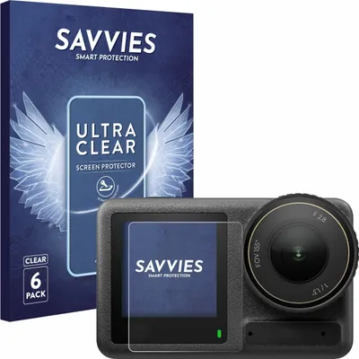 Produktbild von 6x Für DJI Osmo Action 4 (Vorderes Display) Schutzfolie Savvies Displayschutz Display Schutz Folie Klar Transparent