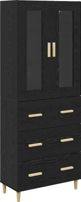 Image de Haut Armoire avec tiroir Chêne noir 69,5 x 34 x 180 cm