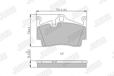 Produktbild von JURID Bremsbeläge Satz Hinten für PORSCHE BOXSTER (987) 573769J