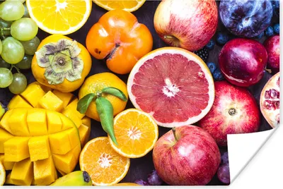 Produktbild von MuchoWow® Poster Obst - Regenbogen - Farben 60x40 cm - Schlafzimmerdekoration