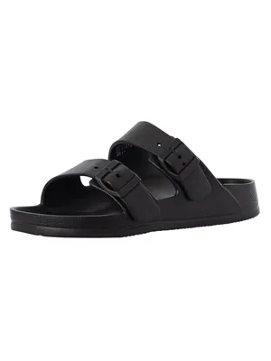 Produktbild von Regatta Herren Brooklyn Sandalen mit doppeltem Riemen, Schwarz