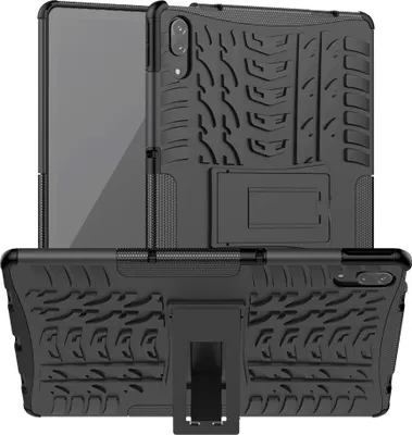 Produktbild von Lenovo Tab P11 Pro Hülle - Panzer Back Cover mit Ständer - Schwarz