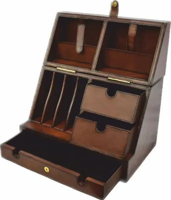 Zdjęcie produktu dla Casa Padrino organizer na biurko brązowy h. 43 cm - Akcesoria na biurko