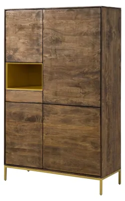Produktbild von MASSIVMOEBEL24.DE Highboard Mango 111x45x175 braun geölt CHICAGO #109