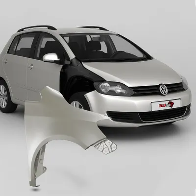 Productafbeelding van BLU Spatbord geschikt voor Volkswagen Golf V+ / Golf 5 PLUS LR7L Rechts Zilver SilberLeaf | 2005-2009 | Voorzijde | Gelakt | Montageklaar