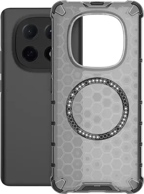 Image de Housse magnétique pour Xiaomi Redmi Note 15 5G Honeycomb hybride support anneau noir