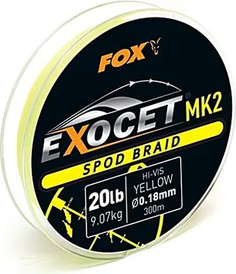 Immagine prodotto di Fox Exocet Mk2 Spod treccia 20lbs 300m giallo