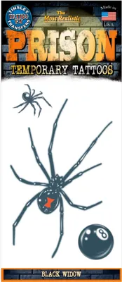 Produktbild von Schwarze Witwe Klebe-Tattoo - Fasching Halloween Karneval