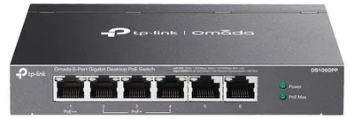 Obrázek produktu pro TP-Link Omada DS106GPP, Nespravované, Gigabit Ethernet (10/100/1000), Podpora napájení po Ethernetu (PoE)