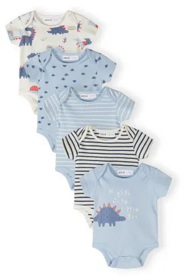 Produktbild von Minoti Baby Bodys Baumwolle kurzarm Hellblau Gr. 62 für Jungen