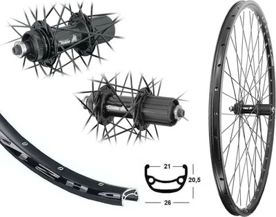 Produktbild von Bärwinkels 27,5 Zoll Hinterrad Disc 21-584 MTB 8/9/10 fach Hohlkammer Centerlock Industrielager