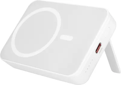 Image de Bwoo, MagSafe Powerbank 10000mAh USB-C 20W support pliable, Blanc
