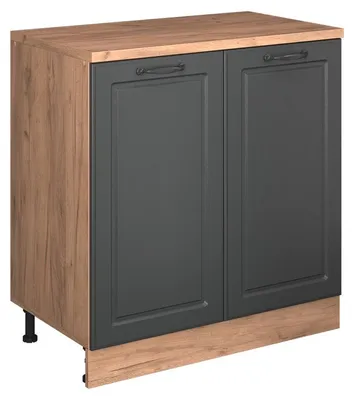Imagen del producto de Armario de cocina para techo inclinado Vicco R-Line Antracita casa de campo 80 cm sin inclinación con 2 puertas, Model 61801