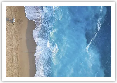 Produktbild von Poster - Poster ohne Rahmen - Strand Rand Meer - 100x70 cm - Wand Bild - Wanddeko - Wandbilder - Kunstposter - Wandposter - Bilder - Kunstdruck - Wanddekoration - Wandbild - P2XAA100x70-5118