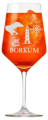 Produktbild von Valhalla Weinglas Borkum Gravur 350ml spülmaschinenfest