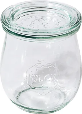 Image de Contacto Weck Pot tulipe 580 ml avec couvercle RR100 Carton de 6, idéal pour les buffets, Ø 8 (haut) x H12,5 cm