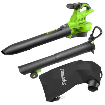Produktbild von Greenworks 40V Akku Laubsauger / Laubbläser mit bürstenlosem Motor, 370 km/h, 14