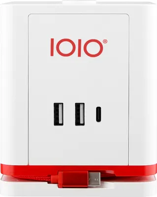 Produktbild von Steckdosenwürfel SW 1000 3-fach Schutzkontaktteckdose + 2 x USB-A und 1 x USB-C weiß
