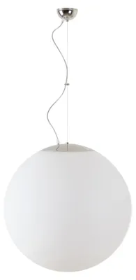 Productafbeelding van OSMONT ADR45856 ADRIA L5 Hanglamp, glas, gepolijst roestvrij staal / wit, beschermingsgraad IP40, 3x60W, E27