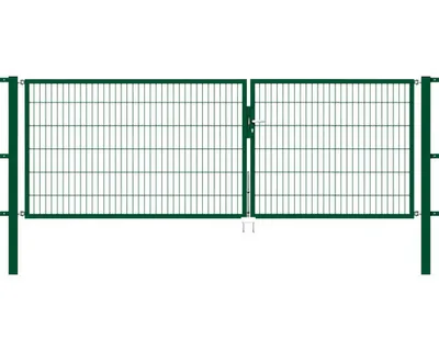 Zdjęcie produktu dla Alberts 648275 Podwójna bramka Flexo z akcesoriami, zielona, szerokość 350 cm, wysokość 120 cm