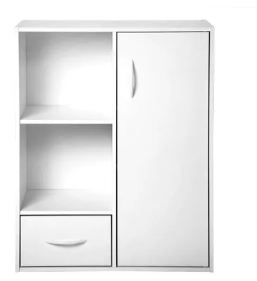 Image de CALICOSY - Etagère de rangement 2 casiers avec 1 tiroir et 1 placard - L61,5 cm