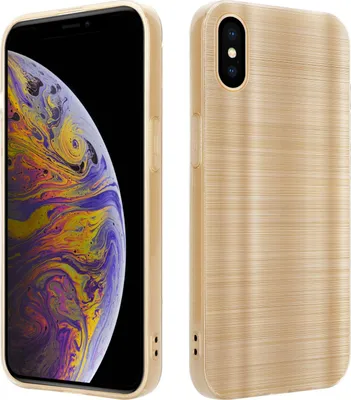 Produktbild von Cadorabo Hülle für Apple iPhone XS MAX Schutz Hülle in Gold Handyhülle TPU Silikon Etui Case