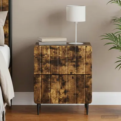 Zdjęcie produktu dla Maison Exclusive - Komoda nocna z drewna dębowego, wymiary: 43 x 34,5 x 49,5 cm