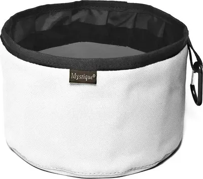 Produktbild von Mystique Reisetrinknapf Reisenapf mit Karabiner faltbar Faltnapf 2.0l weiß