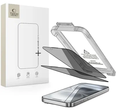 Obrázek produktu pro Tech-Protect Quick Set Spy+ 2-Pack Privacy Glass pro Iphone 15 / 16