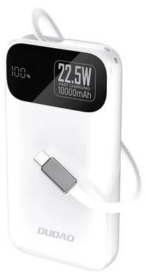 Immagine prodotto di Powerbank Dudao K31 10000 Mah 22.5W Pd con cavo incorporato - Bianco