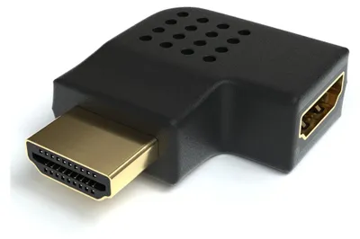 Produktbild von HDMI Winkel Adapter Rechts 90 Grad Flach gewinkelt 4K UHD 2160p Winkelstecker