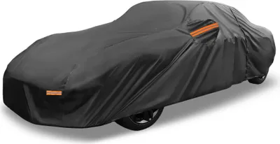 Produktbild von Autoabdeckung Wasserdicht Alle Wetter Automobil Au?en Anti-UV Sonne Regen Schutz Vollst?ndige Au?enabdeckung fš¹r Mazda MX-5 Miata 190T-PU Schwarz mit Reflektierenden Streifen