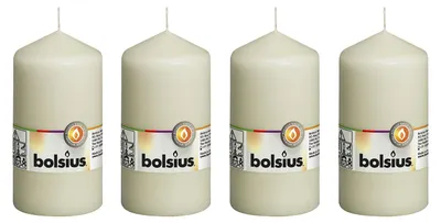 Immagine prodotto di set di 4 candele a colonna - Altezza 13 cm - Diametro 6,8 cm - Avorio