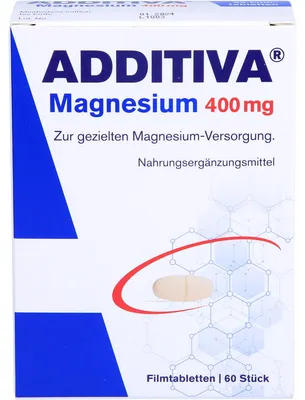 Image de ADDITIVA Magnésium 400mg Comprimés pelliculés, 60 pcs FTA