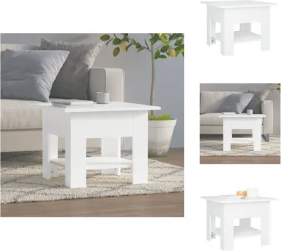 Immagine prodotto di vidaXL Tavolino bianco 55x55x42 cm in legno - Tavolini da caffè