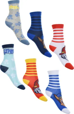 Produktbild von Paw Patrol Chase Marshall Kinder Jungen Socken 6 Paar Strümpfe Paket  , Größe:31/34